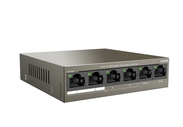 TENDA TEF1106P-4-63W 6PORT 10/100 YÖNETİLEMEZ POE SWITCH - Resim 3