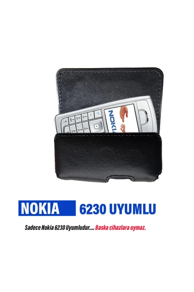 EXENAR  Nokia 6230 Kılıf Tuşlu Telefon Bele Takılan Kemer Kılıfı Bel Çanta