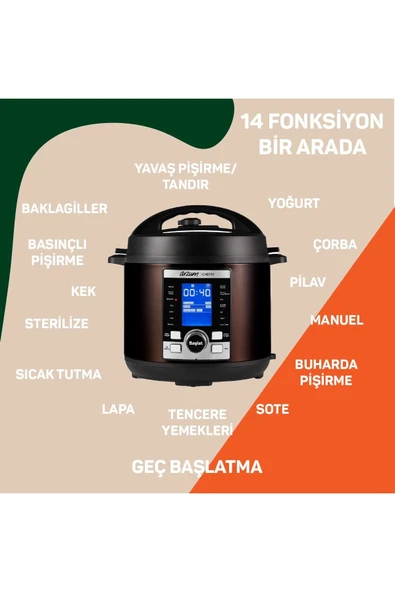 Arzum Ar2055 Chefim Çok Amaçlı Basınçlı Pişirici - 4