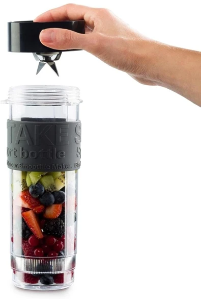 Arzum AR1032 Shake'n Take Kişisel Smoothie Blender, Siyah (300 W, 2 Adet Şişe) - 4