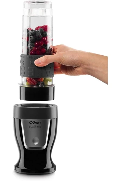 Arzum AR1032 Shake'n Take Kişisel Smoothie Blender, Siyah (300 W, 2 Adet Şişe) - 3