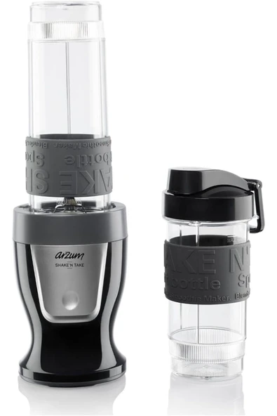 Arzum AR1032 Shake'n Take Kişisel Smoothie Blender, Siyah (300 W, 2 Adet Şişe) - 2