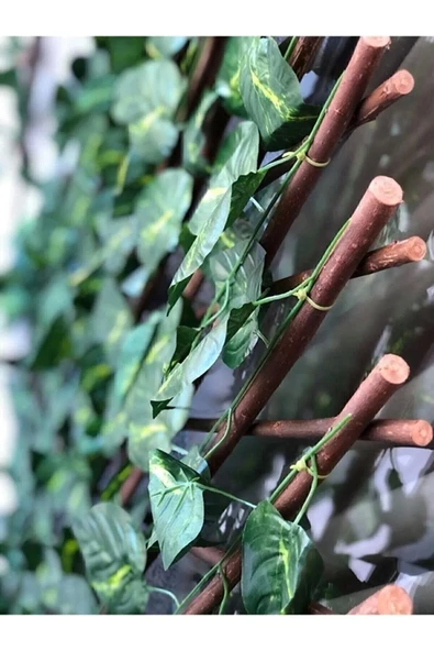 Yapay Sarmaşıklı Açılır Kapanır Akordeon Çit 3 M Çit Bahçe Balkon Çiti - Resim 2