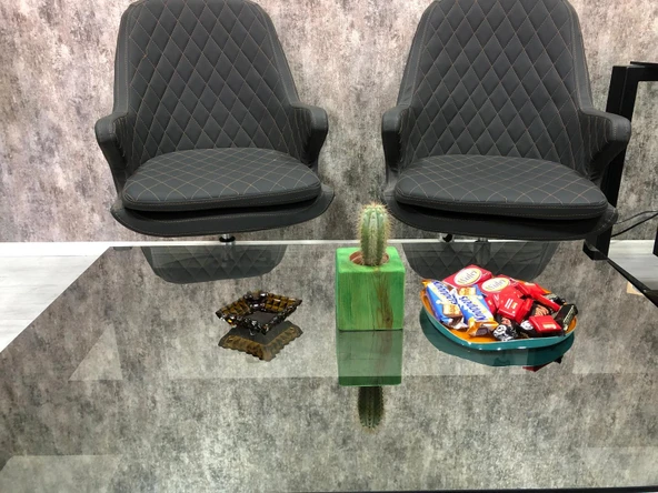 Yeşil Doğal Ahşap Küp Saksı ve Canlı Kaktüs - 3