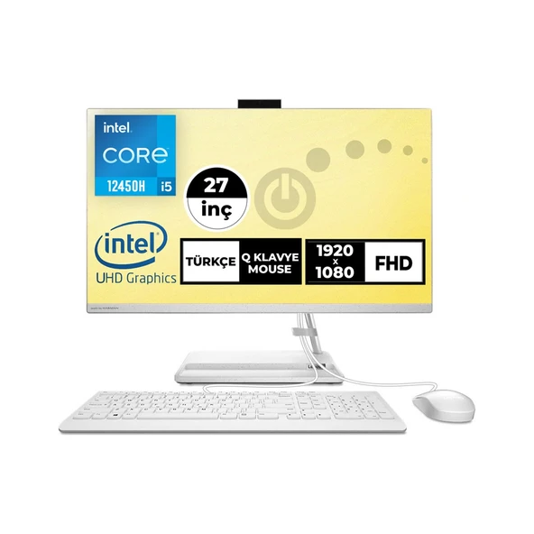 Ideacentre 3 27IAP7 Intel Core I5-12450H 32GB 1tb SSD Freedos 27" Fhd All In One Pc F0GJ00GSTX 006