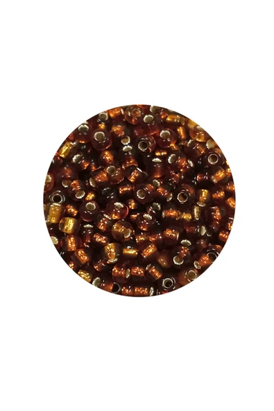 Dökme Cam Kum Boncuk (8/0) 3 mm - 60 Gram - Şeffaf Kahve - BNC198 - 2