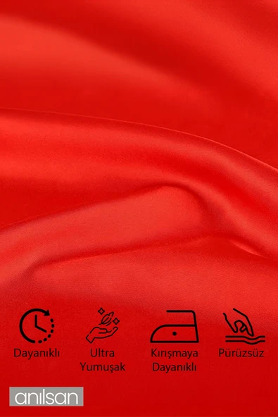 4'lü %100 Pamuk Kumaş Peçete Kırmızı 70x70 Cm Mutfak Bezi Sofra Sunum Servis Peçetesi - 2