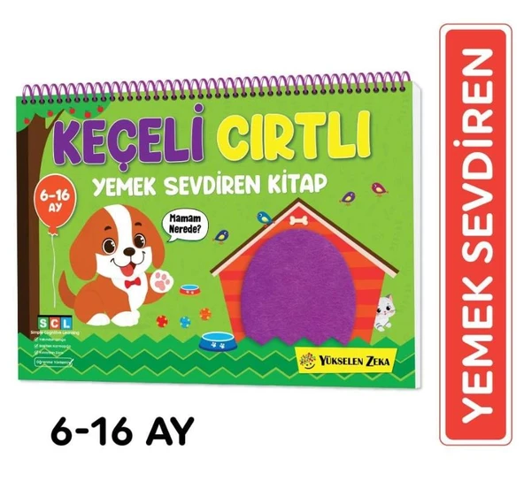 Y.Z.  6-16 Ay İlk Cırt Cırtlı Keçeli Etkinlik Kitabım - Yemek Sevdiren Kitap