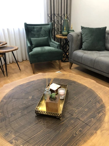 Kahverengi Doğal Ahşap Küp Kaktüs Saksısı - 4