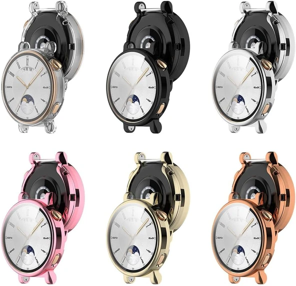 Huawei Watch GT5 41mm Kılıf Kasa Ve Ekran Koruyucu 360 Tam Koruma Kapak  GÜMÜŞ - 2
