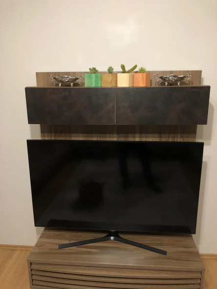 Doğal Ahşap Küp Kaktüs Saksısı Renkli 4 lü Kombin - 3