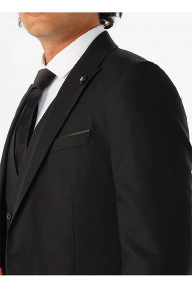 Yelekli Slim Fit Takım Elbise - 4
