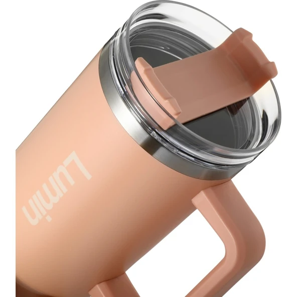 Lumin Quencher Tumbler 0,89 Litre Vakum Yalıtımlı Termos Bardak Kapaklı ve Pipetli Soft Pink - 5