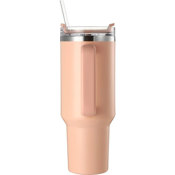 Lumin Quencher Tumbler 0,89 Litre Vakum Yalıtımlı Termos Bardak Kapaklı ve Pipetli Soft Pink - 2