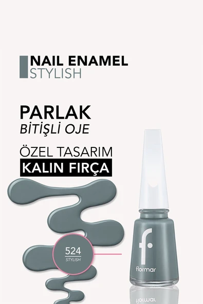 Klasik Parlak Bitişli Yüksek Pigmentli Oje - Nail Enamel- 524 Stylısh New- 8682536036412 - Resim 5