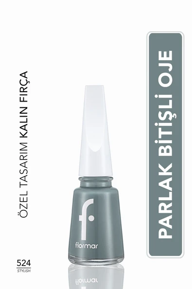 Klasik Parlak Bitişli Yüksek Pigmentli Oje - Nail Enamel- 524 Stylısh New- 8682536036412 ürün görseli 1