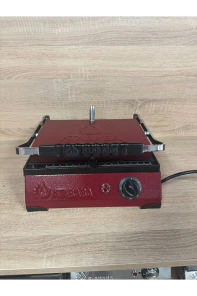 Atababa Ultra Plus Organik Demir Döküm Bordo Izgara & Tost Makinası Izgara Aparatlı,fırçalı 30x23 cm Uyumlu - 6