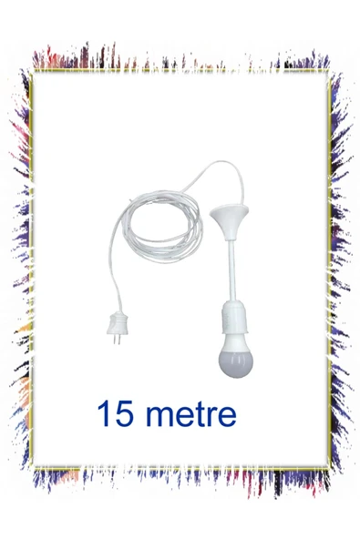 Seyyar Kablolu Fişli Aydınlatma Lambası 15 METRE