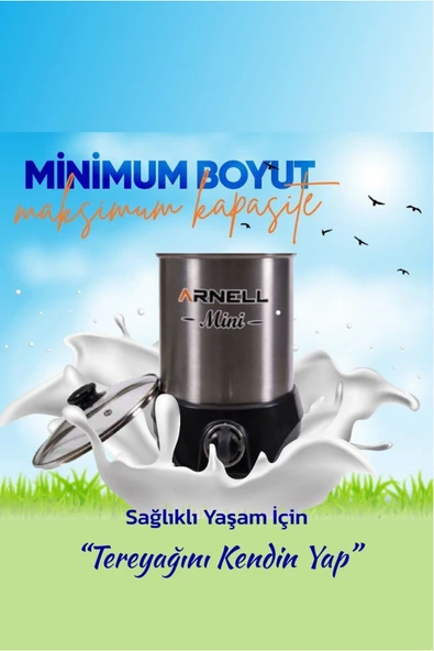 Arnell Yeni Nesil Mini Yayık Ayran Ve Tereyağı Yapma Makinası