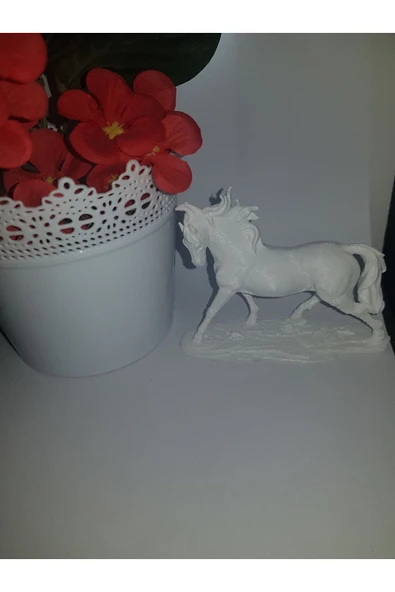 Beyaz At Heykeli Biblo 9.5x7 cm Özel Tasarım - 4
