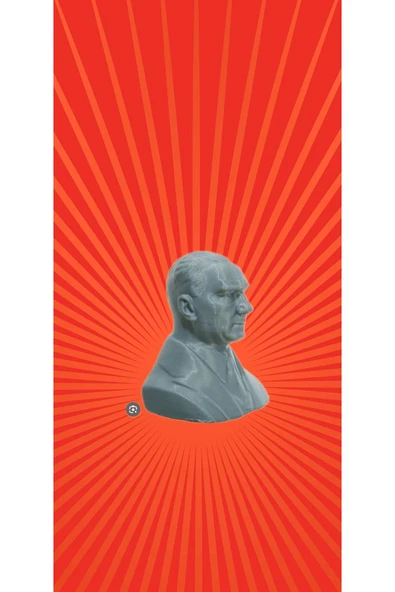 Gri Plastik Atatürk Heykeli Biblo 8 x 6 cm Özel Tasarım - 2