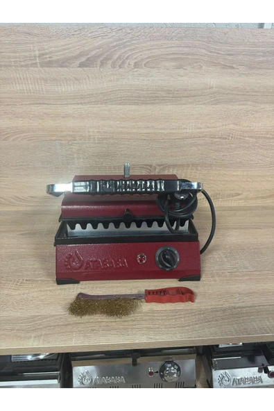 Atababa Ultra Plus Organik Demir Döküm Bordo Izgara & Tost Makinası Izgara Aparatlı,fırçalı 30x23 cm Uyumlu - 2