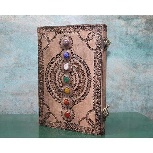 Periboia Taşlı Deri Defter Model 13 ürün görseli