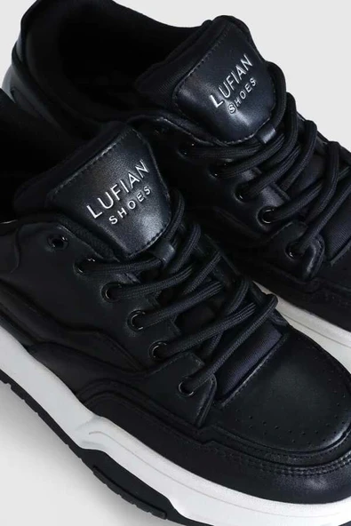 Lufian Mark Erkek Deri Sneaker Ayakkabı Siyah 112230194 - 5
