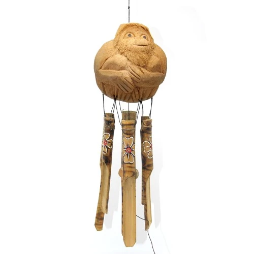 Periboia Maymunlu Bambu Rüzgar Çanı
