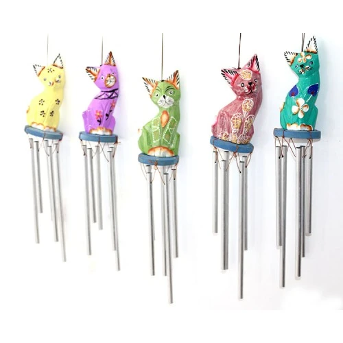 Periboia Üstü Ahşap Altı Metal Rüzgar Çanı