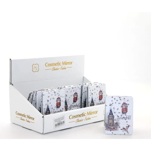 Periboia Taşlı İstanbul Tasarımı El Aynası İnce Model 27 ürün görseli
