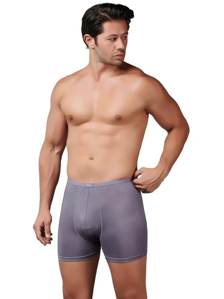 Gümüş Erkek Bambu İnce Bel Elastan Boxer 8007 - 5