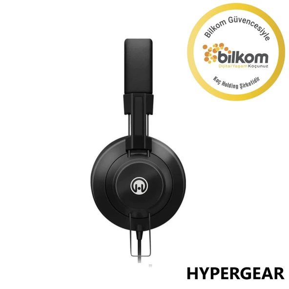 Hypergear V50 3.5mm Jack Girişli Mikrofonlu Kablolu Kulaküstü Kulaklık Siyah - 3