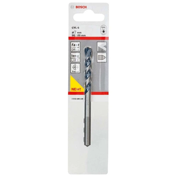 Bosch CYL-5 Blue Granite Turbo. 7x100 mm Beton Matkap Ucu
