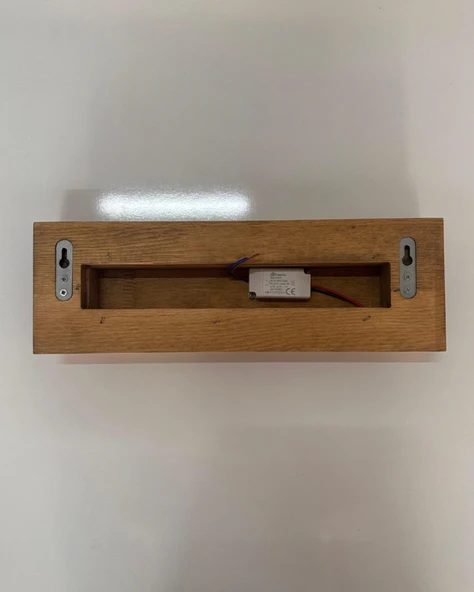 4 Yönlü Led Işıklı Doğal Ahşap Yatay Aplik - 2