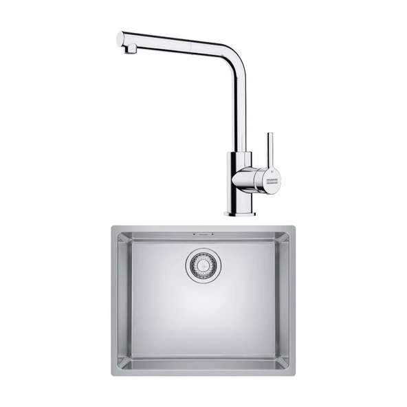 Maris Mrx 110-50 Eviye, Lina Spiralli Inox Armatür Seti