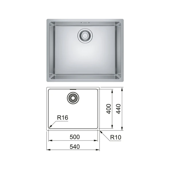 Maris Mrx 110-50 Eviye, Lina Spiralli Inox Armatür Seti - 2
