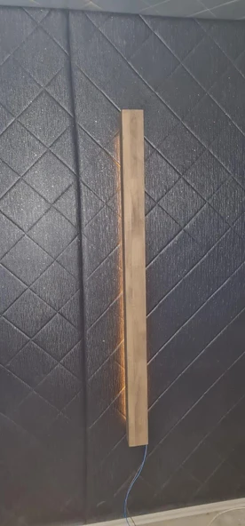 Dikey Tasarım Modern Doğal Ahşap Aplik (Alindi056) - 3