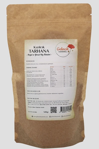 Bolu Gelincik Hanımeli Kızılcık Tarhana 500gr - 3