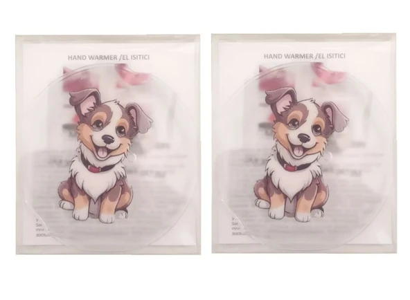 SEVİMLİ KÖPEK CEP SOBASI,EL ISITICI,2 ADET SICAK SU TORBASI PVC  9cm - Resim 5