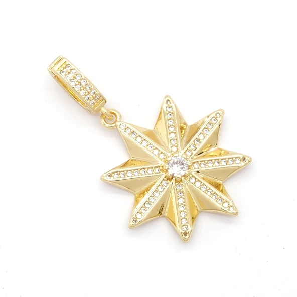 Ajda Charm Çelik Altın Kaplama Kadın Yıldız Model-CHR-116 - Resim 3