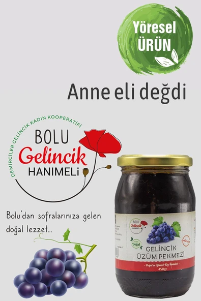 Bolu Gelincik Hanımeli Gelincik Üzüm Pekmezi 450 gr - 2