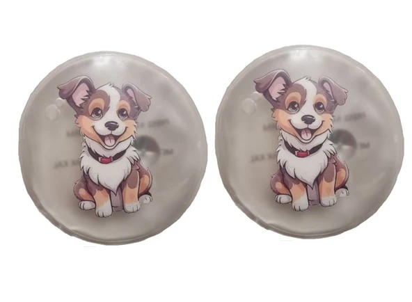 SEVİMLİ KÖPEK CEP SOBASI,EL ISITICI,2 ADET SICAK SU TORBASI PVC  9cm - Resim 3