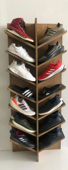 14 Basamaklı Dikey Masif Panel Ayakkabılık (Alindi002) - 3