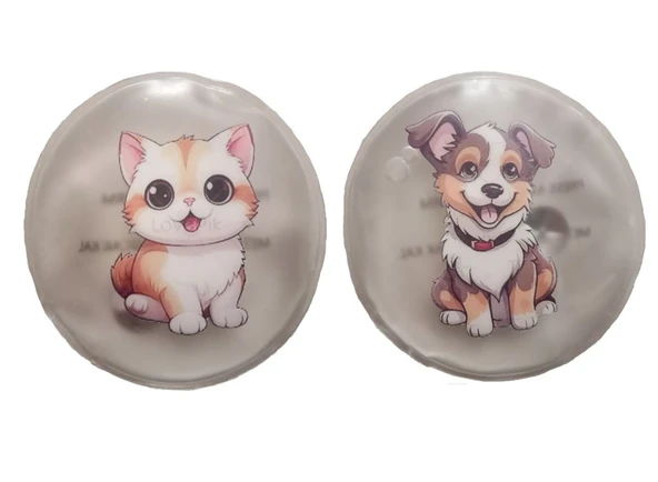 SEVİMLİ KEDİ VE KÖPEK CEP SOBASI,EL ISITICI,2 ADET SICAK SU TORBASI PVC  9cm - Resim 3