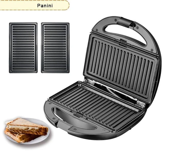 HZL 6 sı 1 arada Tost Makinası, Donut, Waffle, Ceviz Kurabiye, Sandviç Aparatlı Makina - 5