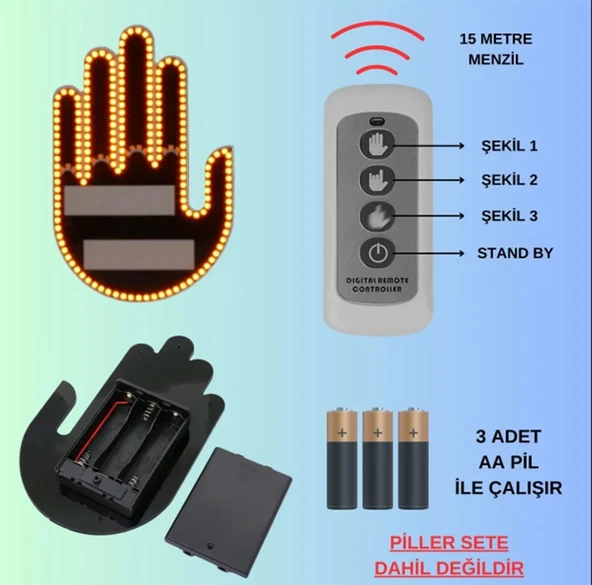 Uzaktan Kumanda İle Komik Ledli Parmak Hareketleri - 3