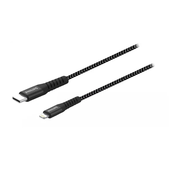 Philips Apple MFI Lisanslı 6A 100W Usb-C to Lightning 2Metre Data ve Şarj Kablosu DLC5206L/00 + ScHitec UsbA to Type-C 3.1 Otg Çevirici Dönüştürücü Adaptör - 2
