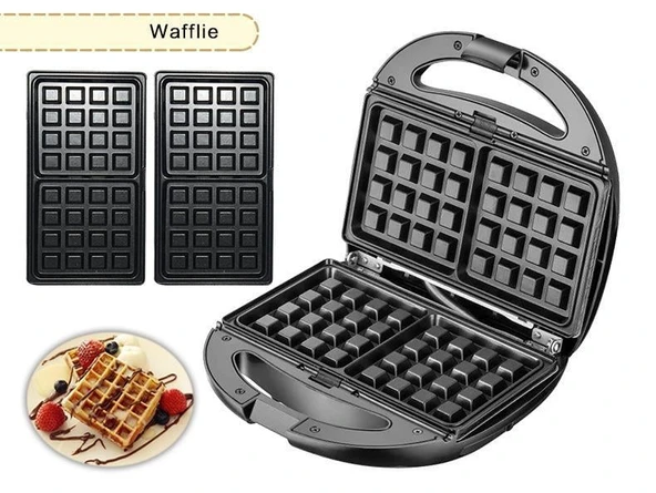 HZL 6 sı 1 arada Tost Makinası, Donut, Waffle, Ceviz Kurabiye, Sandviç Aparatlı Makina