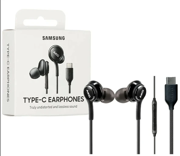 AKG Kablolu Kulaklık Type-C Bağlantı, Yüksek Ses Kalitesi, Mikrofonlu, Ergonomik Tasarım Ekstra Bass